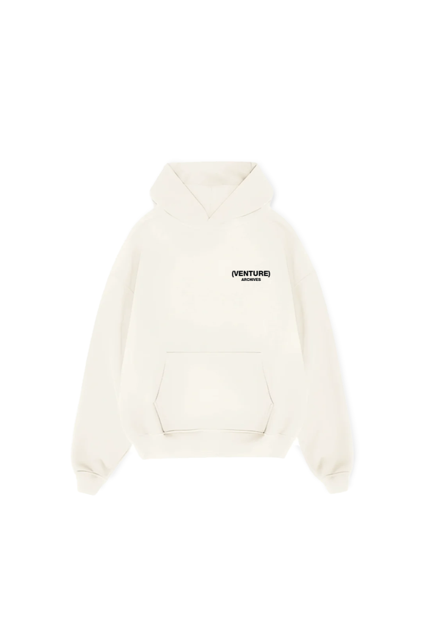 WHITE LOGO HOODIE